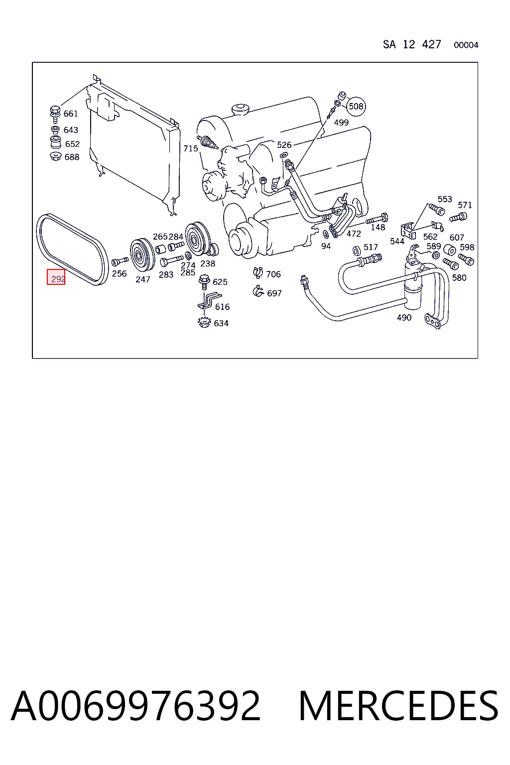 A0069976392 Mercedes