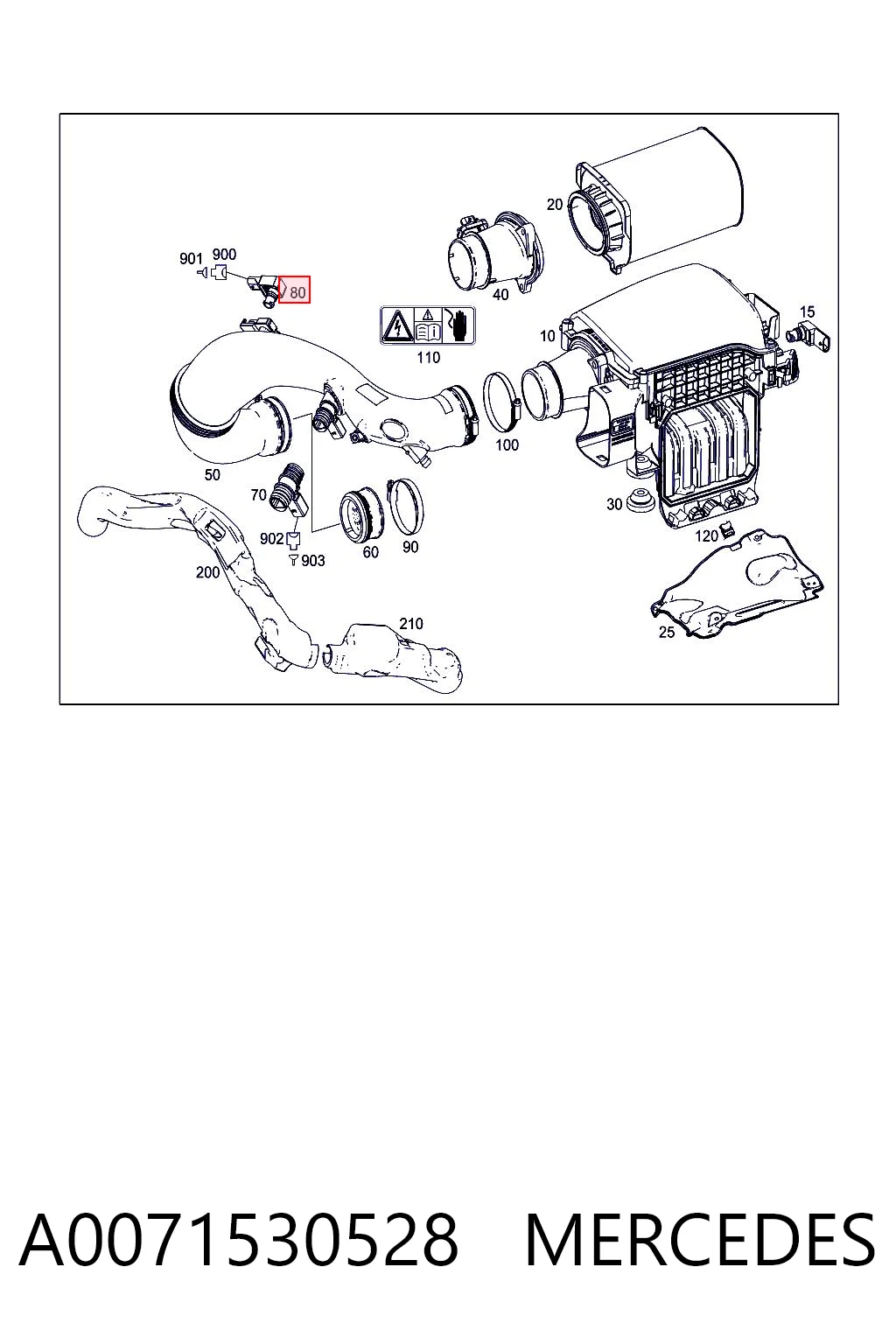 A0071530528 Mercedes Sensor de presión de sobrealimentación