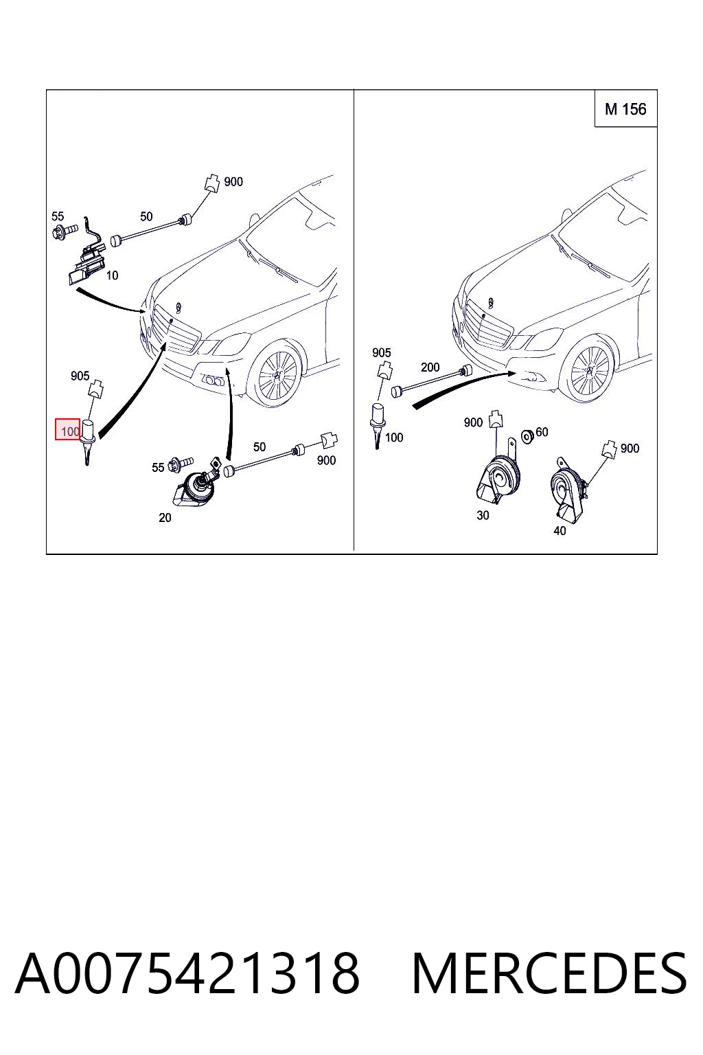 A0075421318 Mercedes Sensor de temperatura ambiente