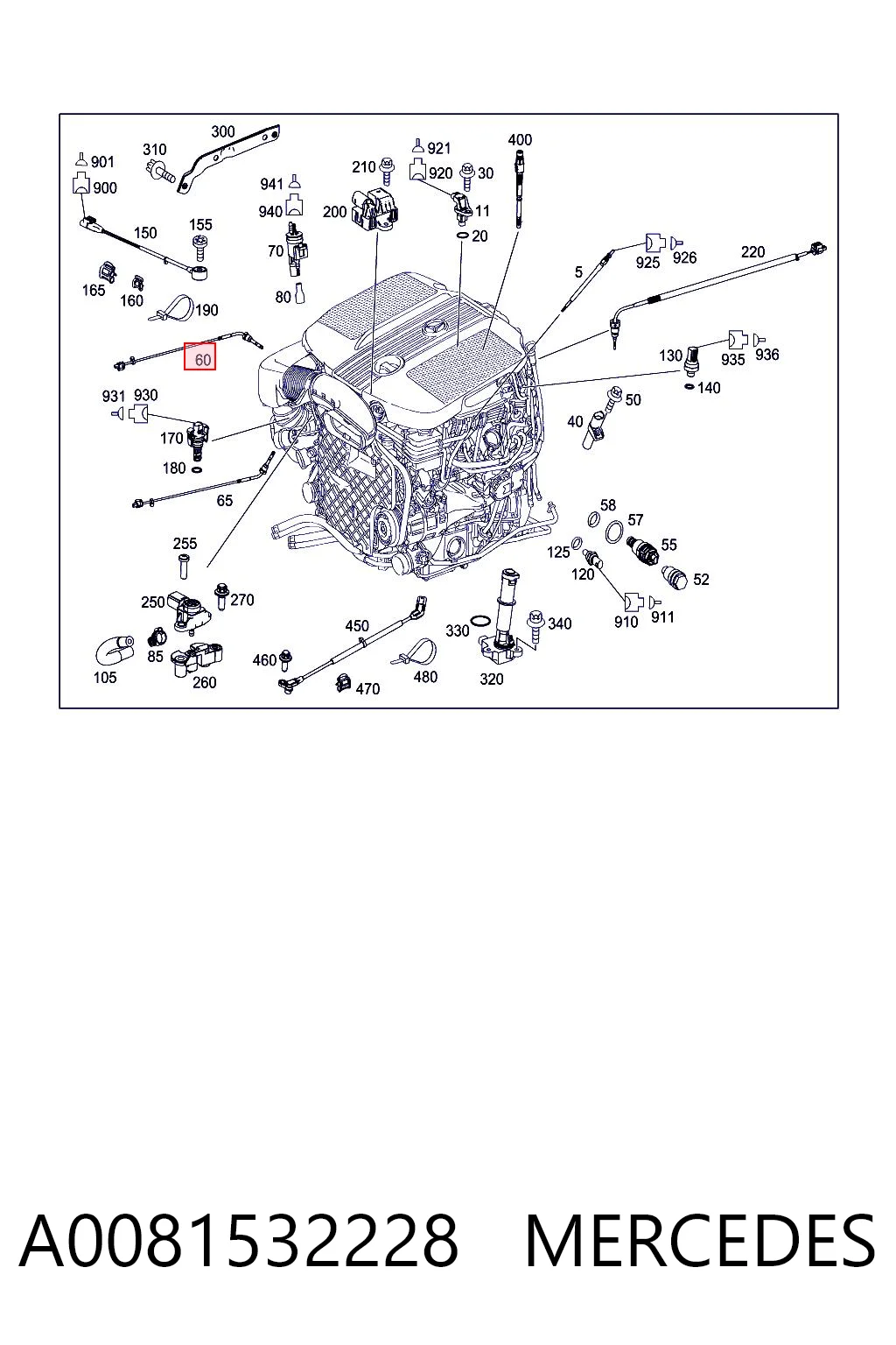 A0081532228 Mercedes Sensor de temperatura de gases de escape antes de la turbina
