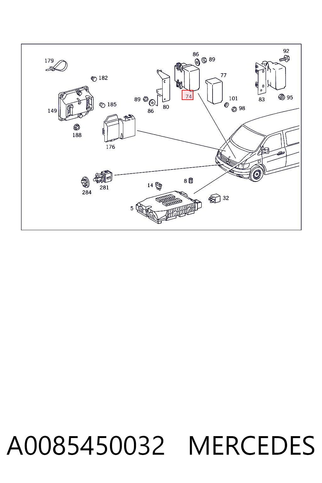 A0085450032 Mercedes