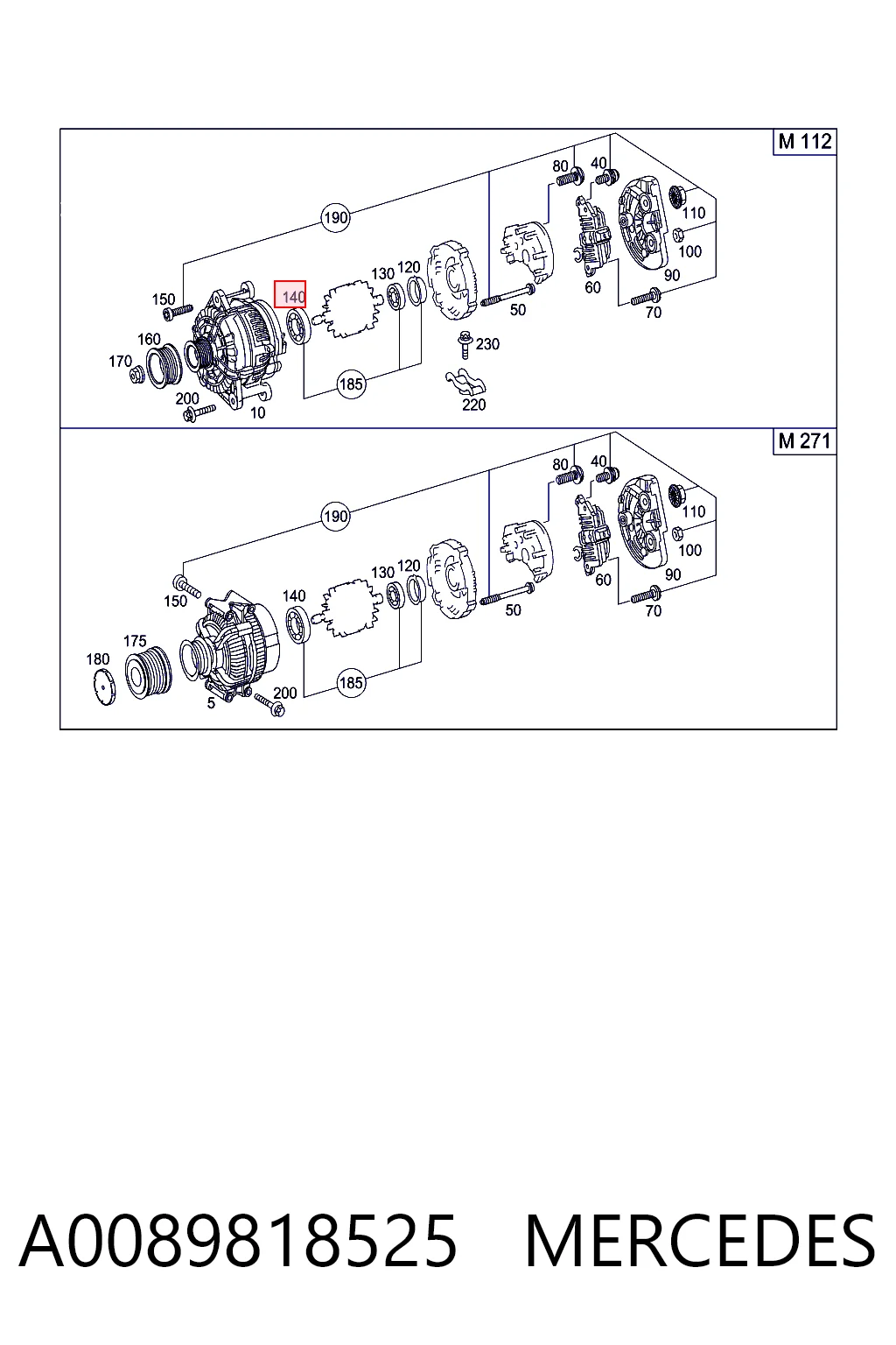 A0089818525 Mercedes