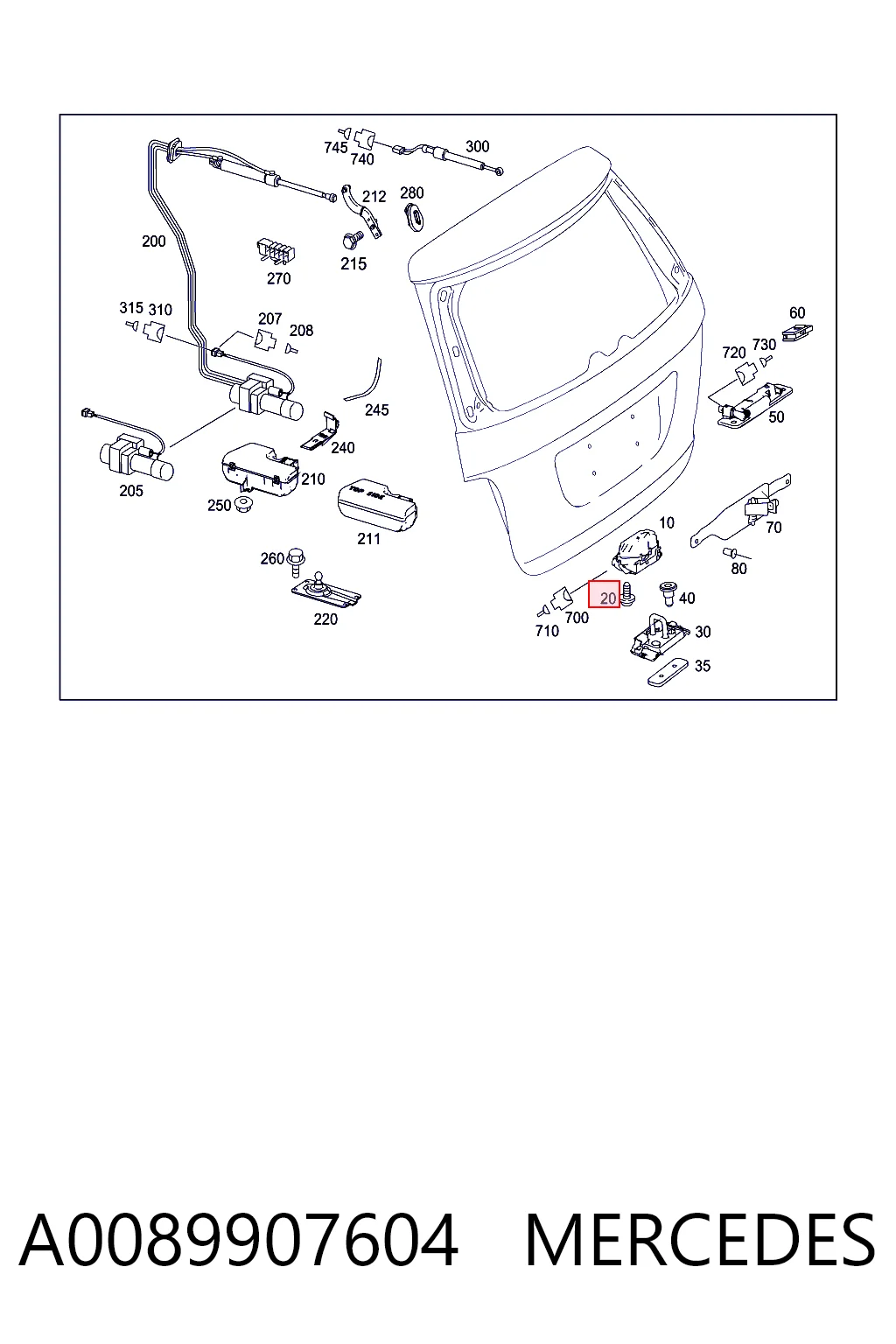 A0089907604 Mercedes
