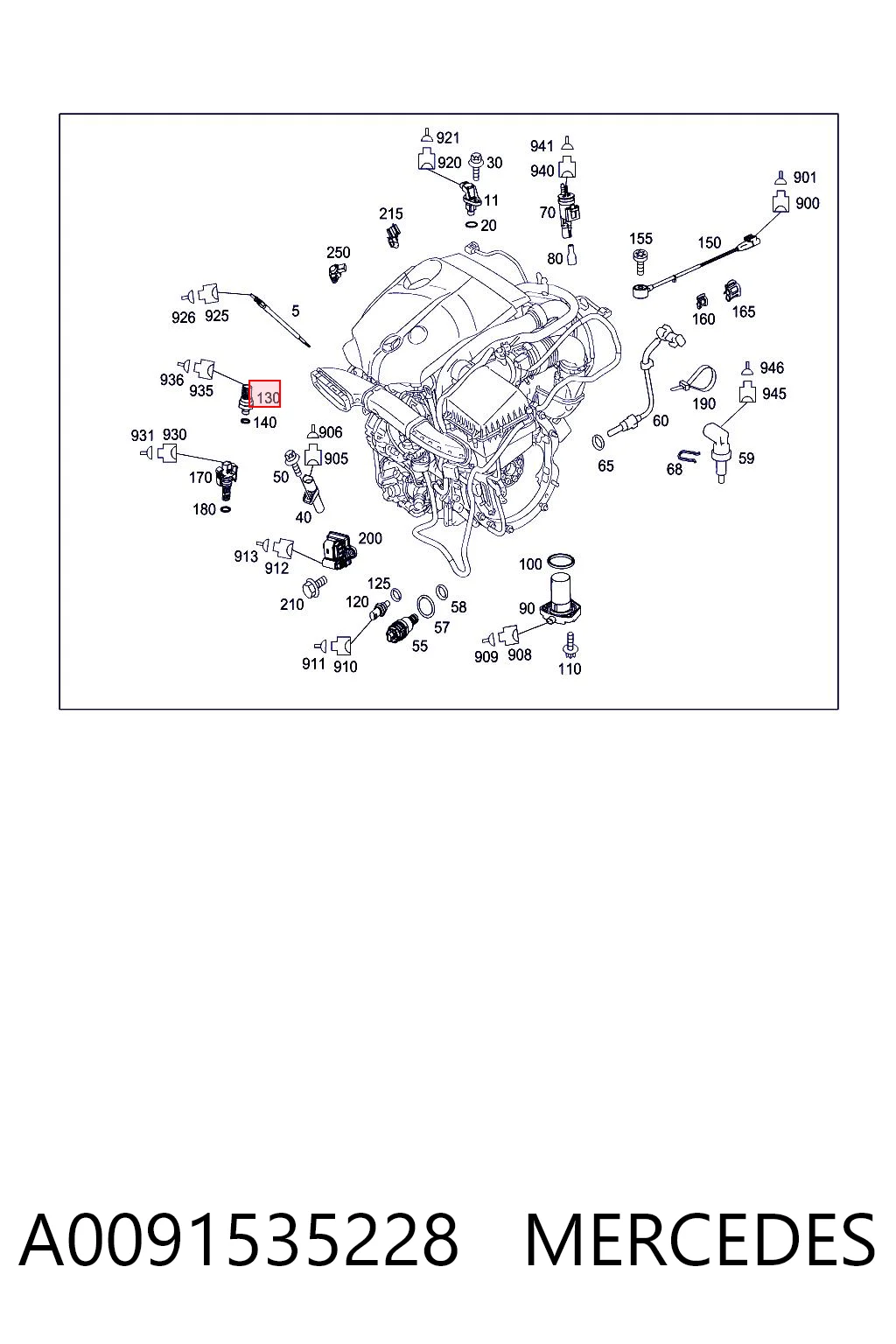 A0091535228 Mercedes Sensor de presion de escape