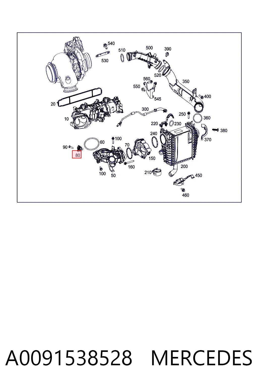 A0091538528 Mercedes Sensor De Presion Del Colector De Admision