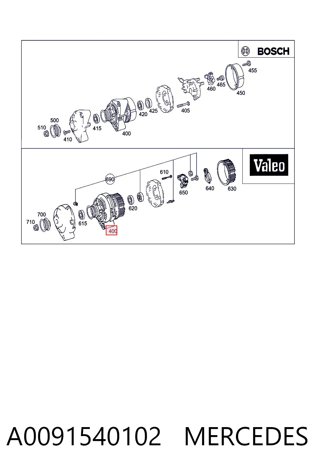 Alternador del motor Mercedes E  desde 135,04 €