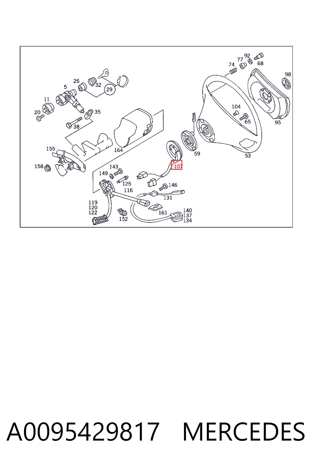 Comprar Sensor de ángulo de giro del volante Mercedes E  T124 a bajo precio