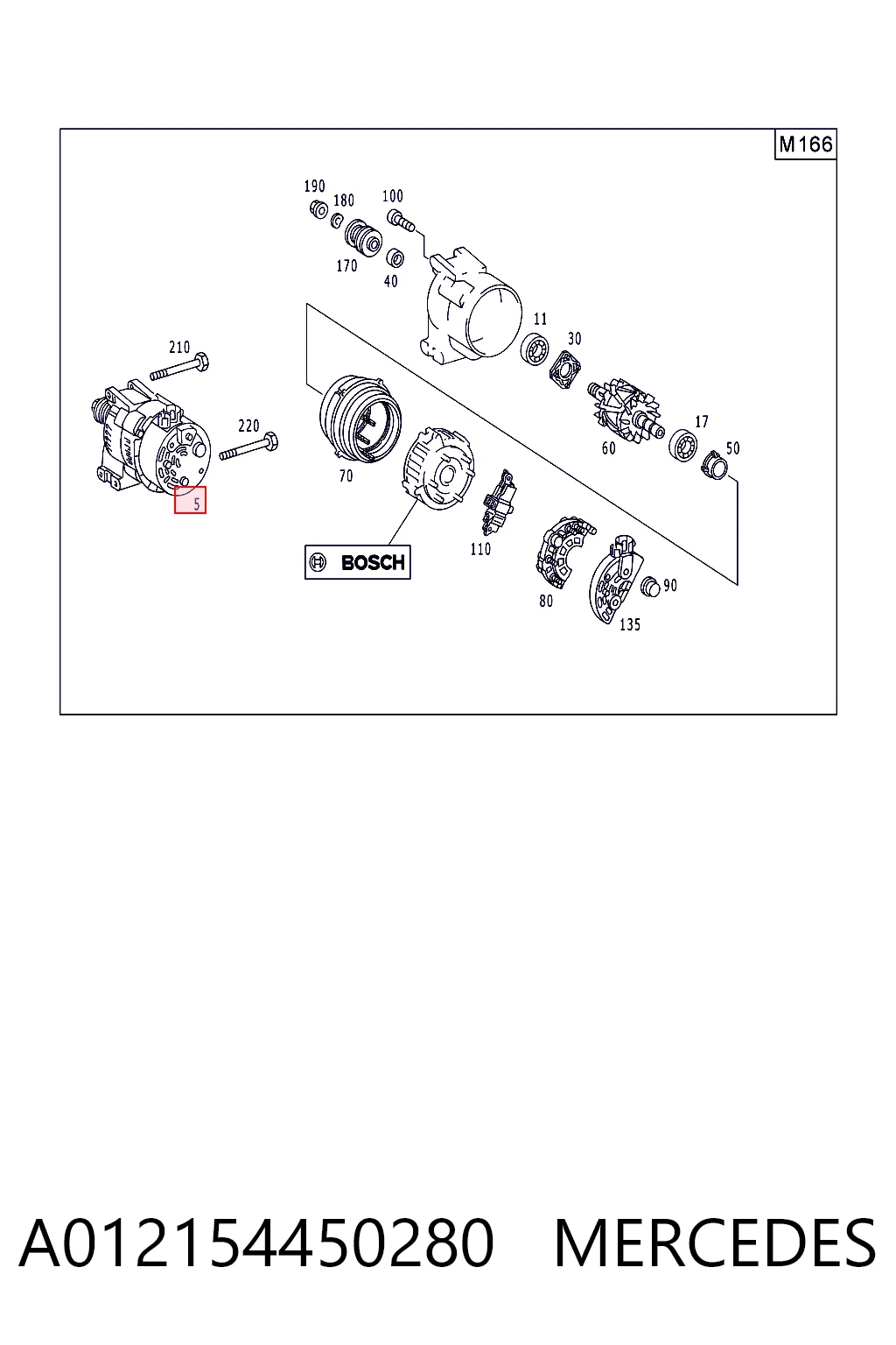 Alternador del motor Mercedes A  desde 103,09 €