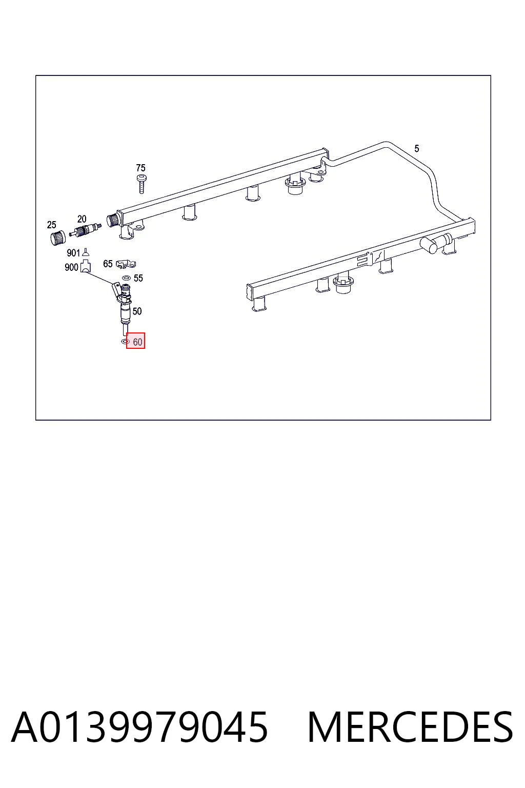 A0139979045 Mercedes Arandela de asiento del inyector