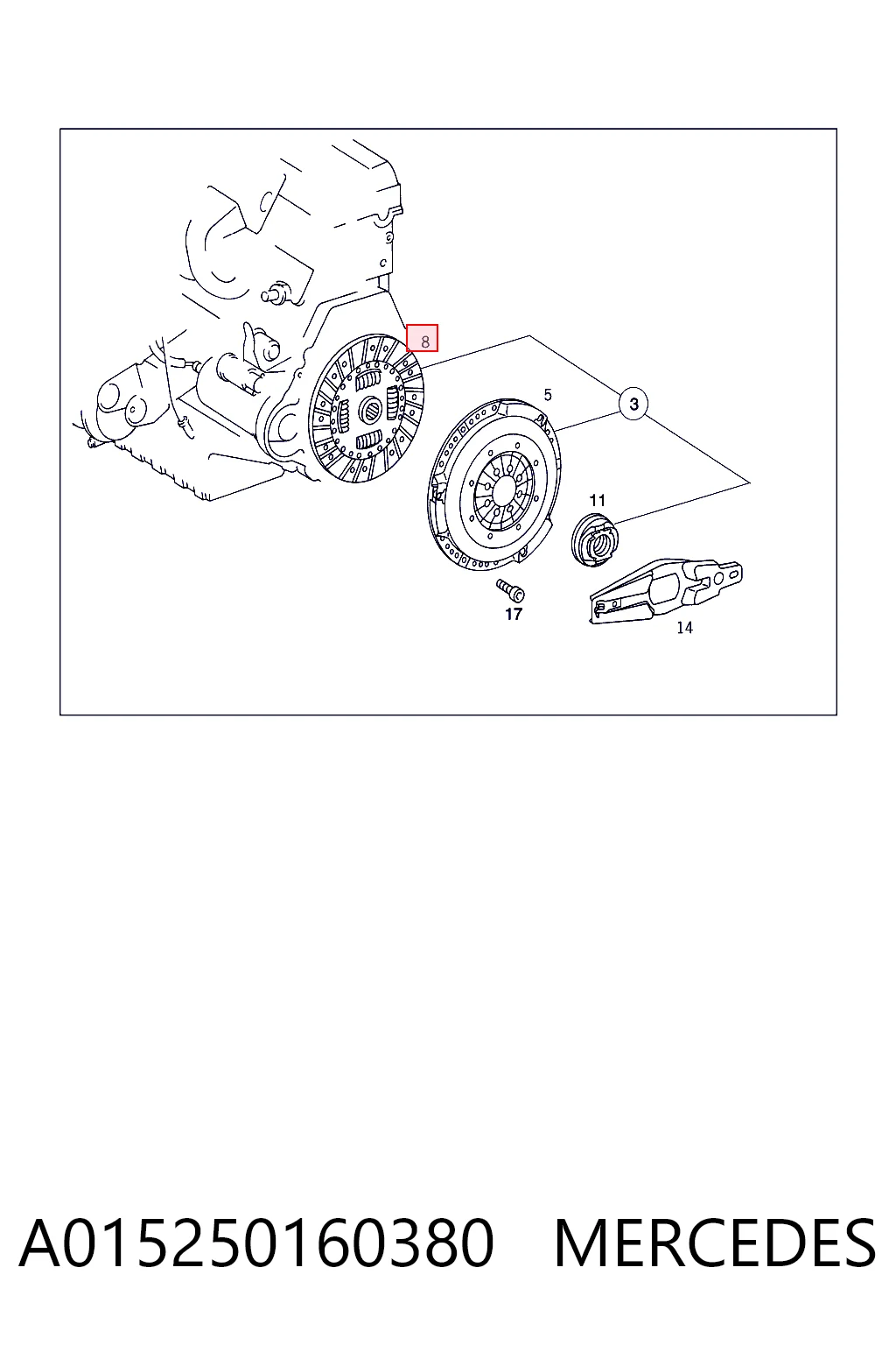 Disco de embrague para Audi 80 B4 8C2