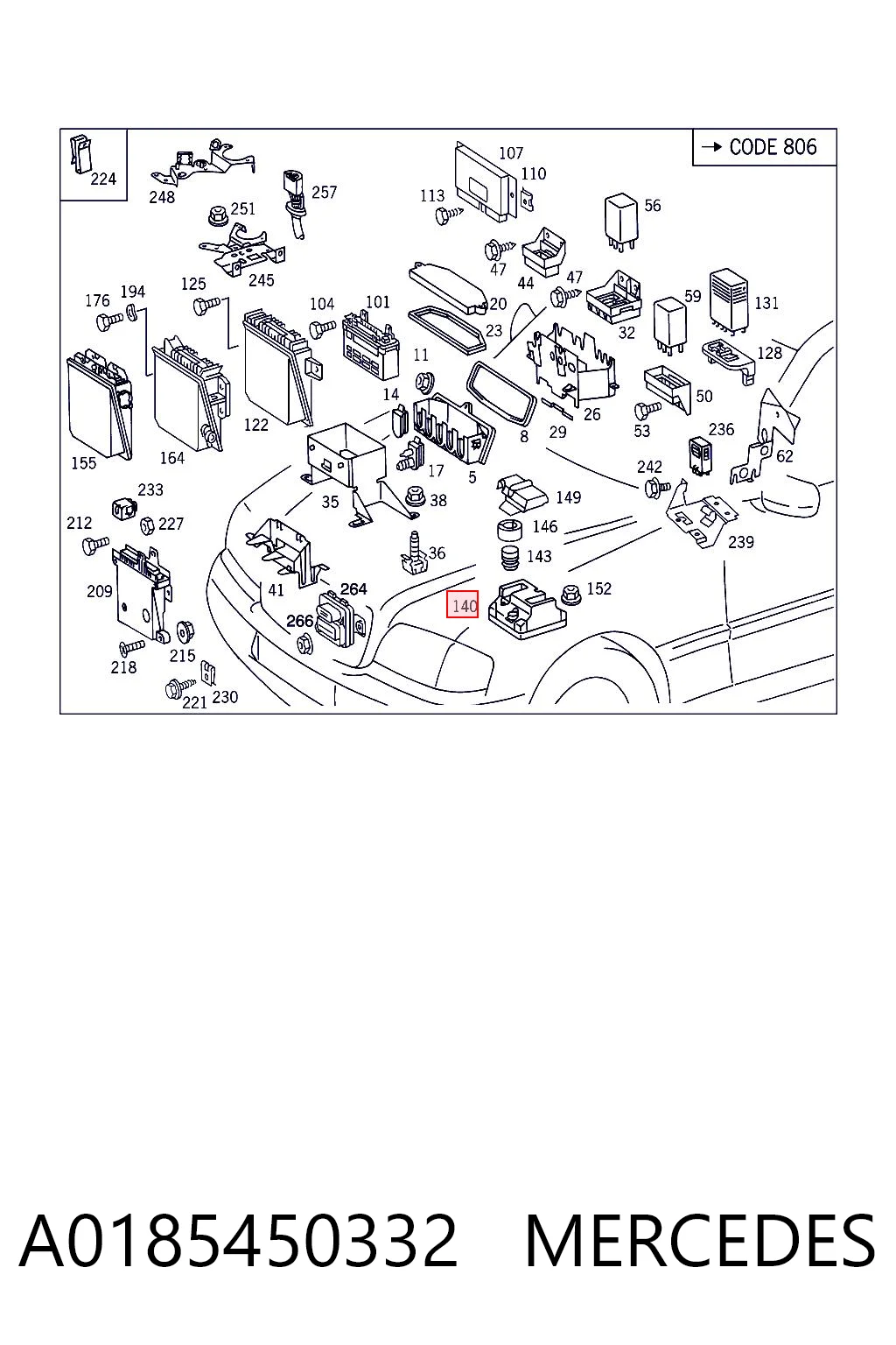 A0185450332 Mercedes
