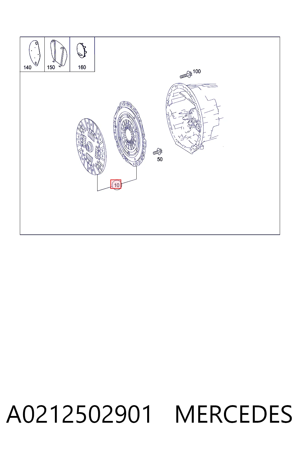Kit de embrague A0212502901 MERCEDES