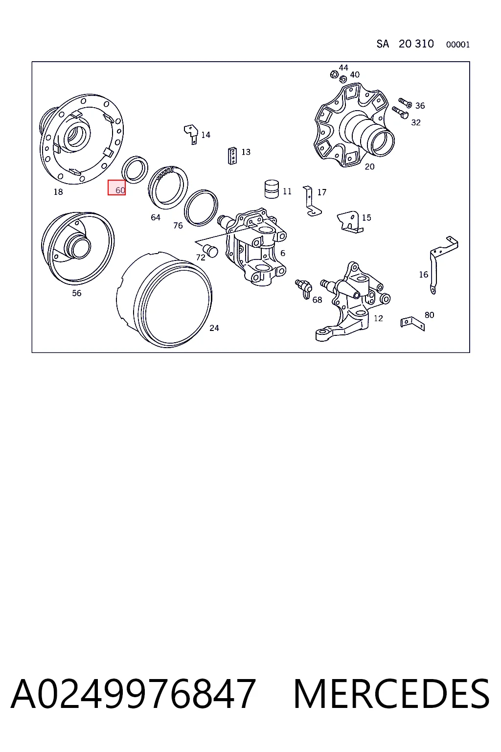 A0249976847 Mercedes