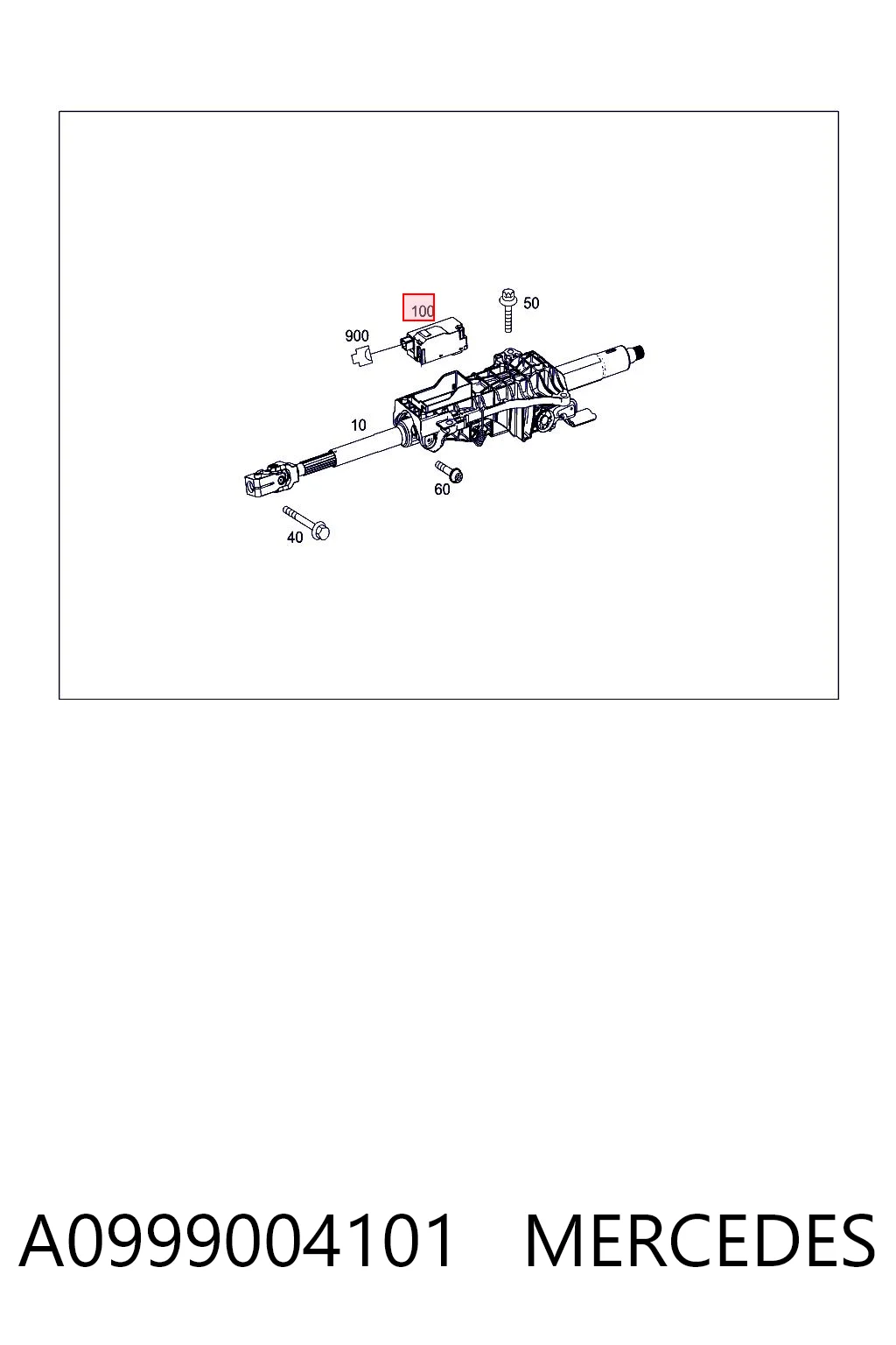 A0999004101 Mercedes Módulo electrónico de la columna de dirección
