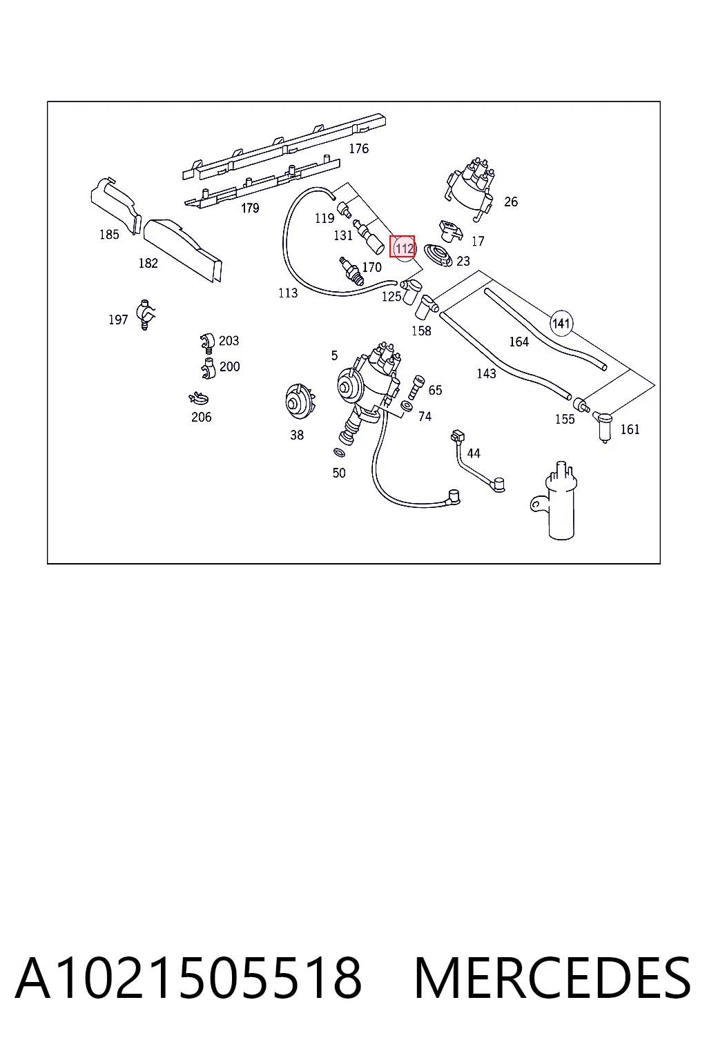 A1021505518 Mercedes Cables de alta tensión, juego