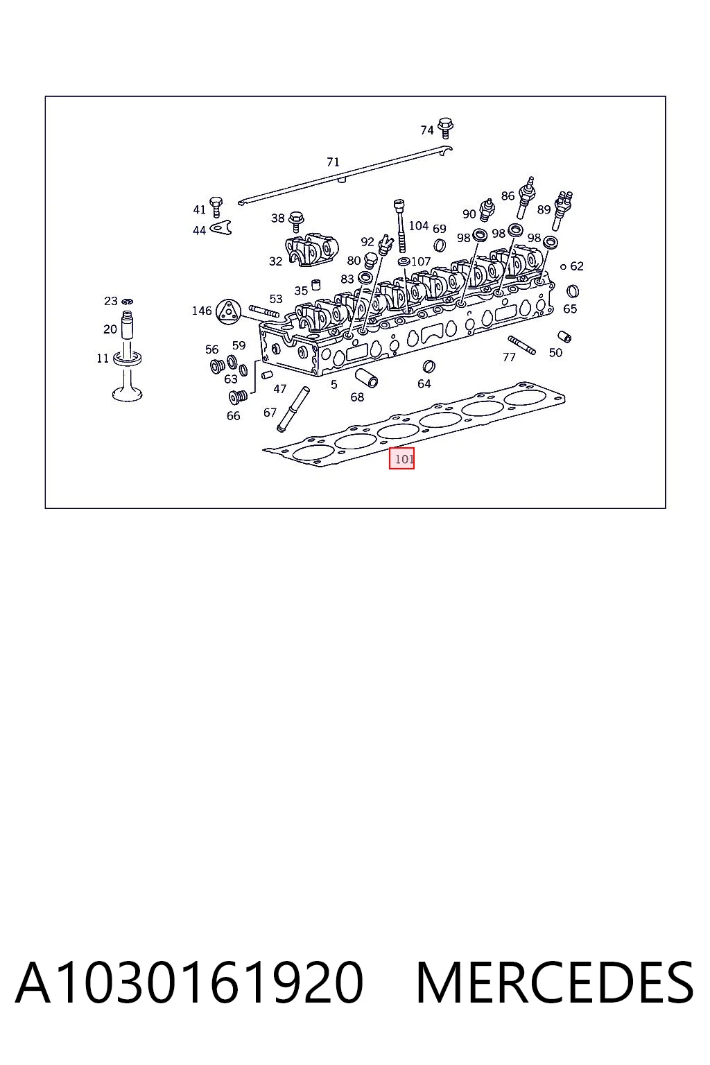 Junta de culata para Mercedes S W126