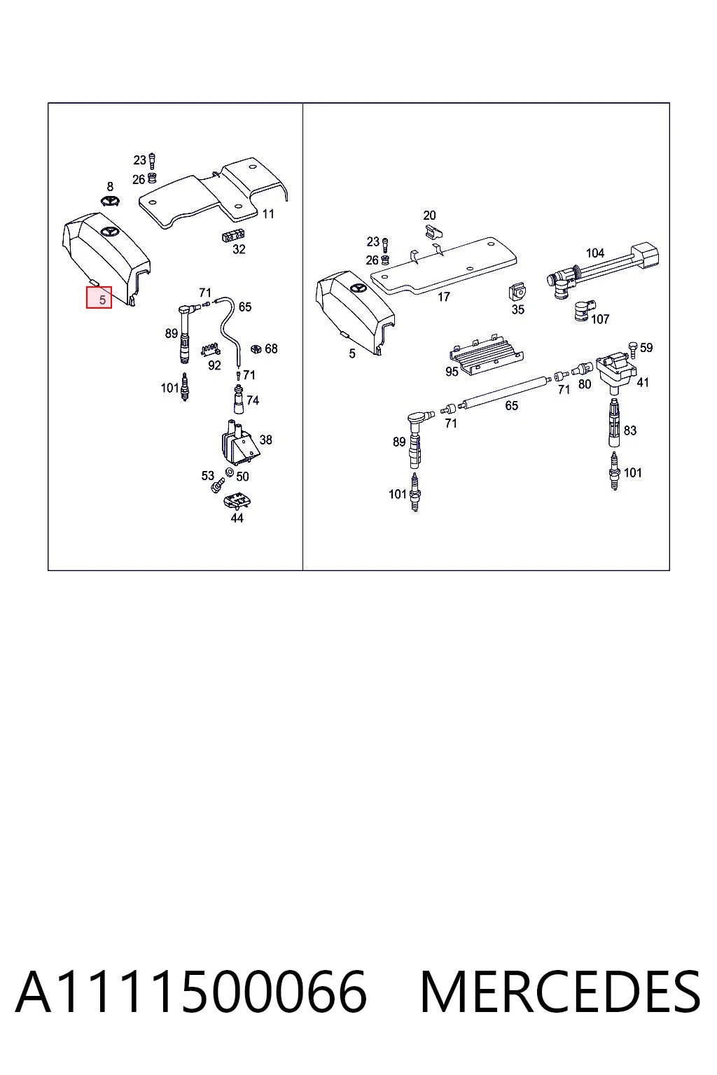 Comprar Cubierta decorativa del motor Mercedes E  W124 a bajo precio
