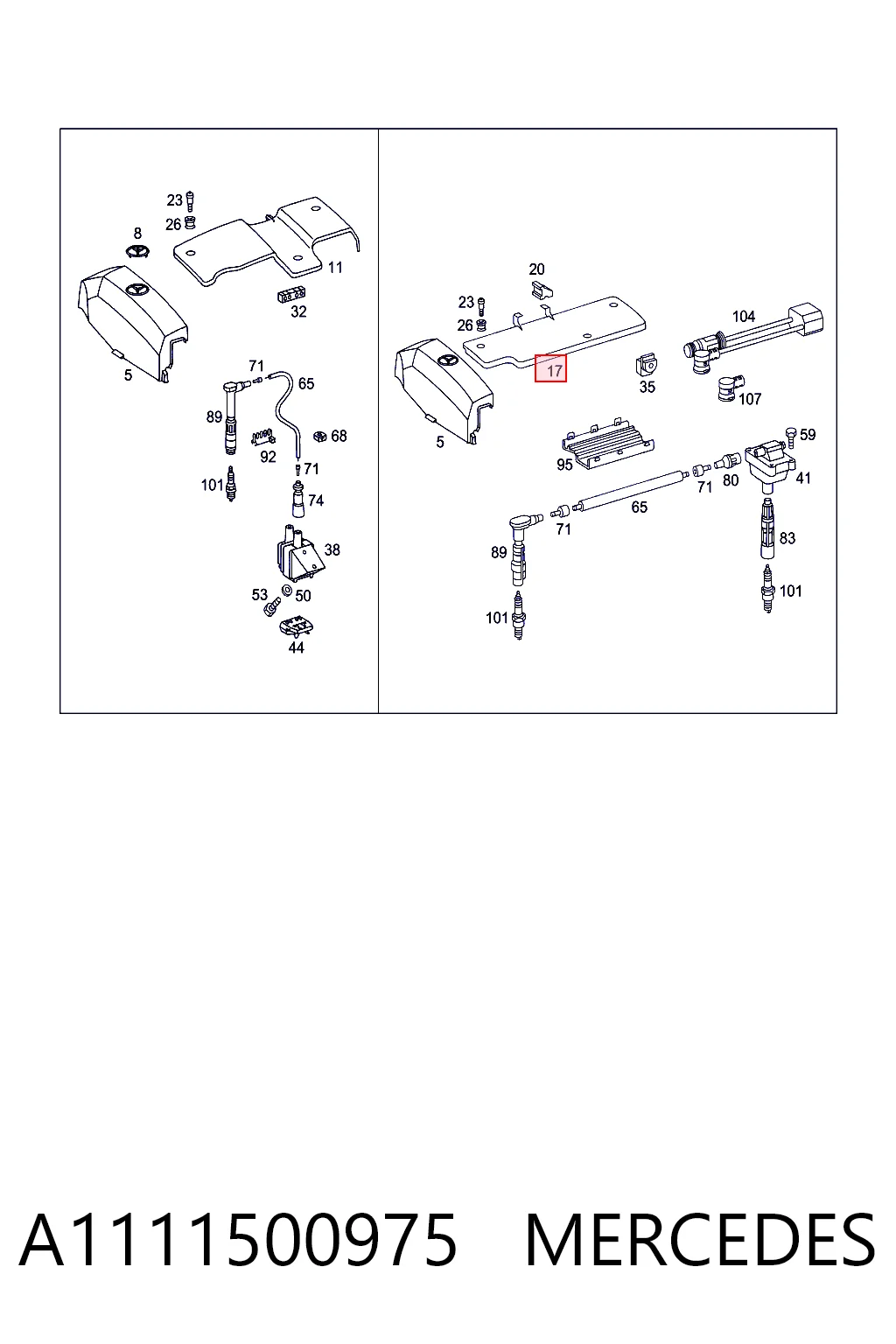 Tapa de balancines para Mercedes E W210