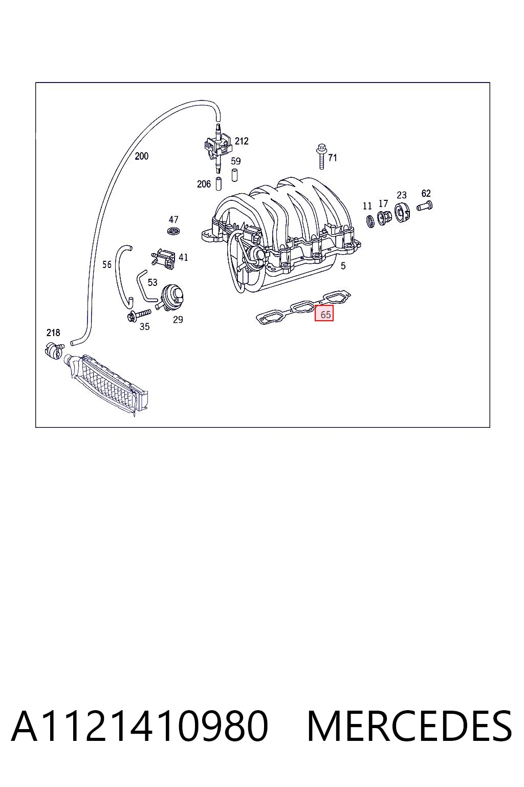 Comprar Junta de colector de admisión Mercedes S  W220
