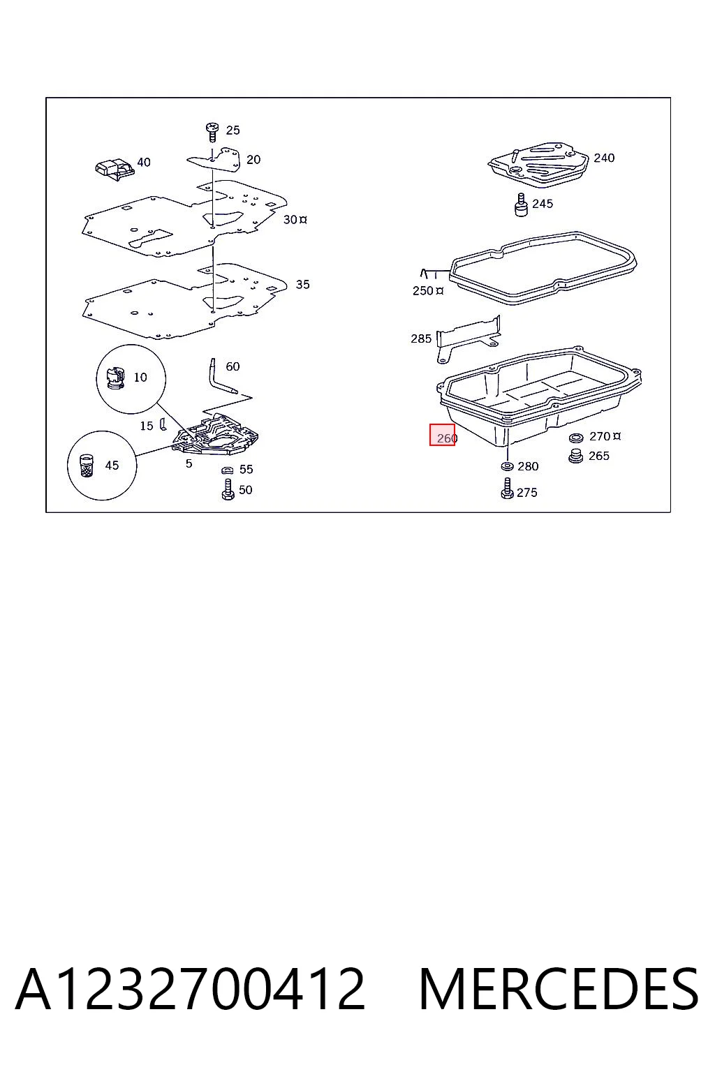 A1232700412 Mercedes Carter caja de cambios automatica