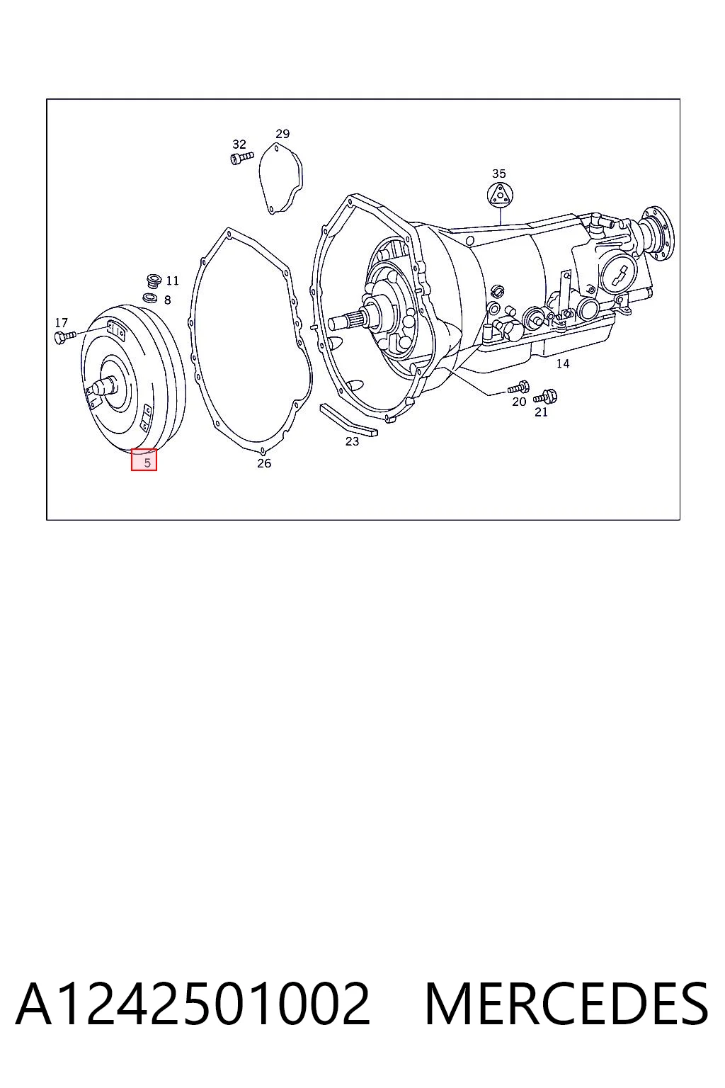 Convertidor de par A1242501002 MERCEDES