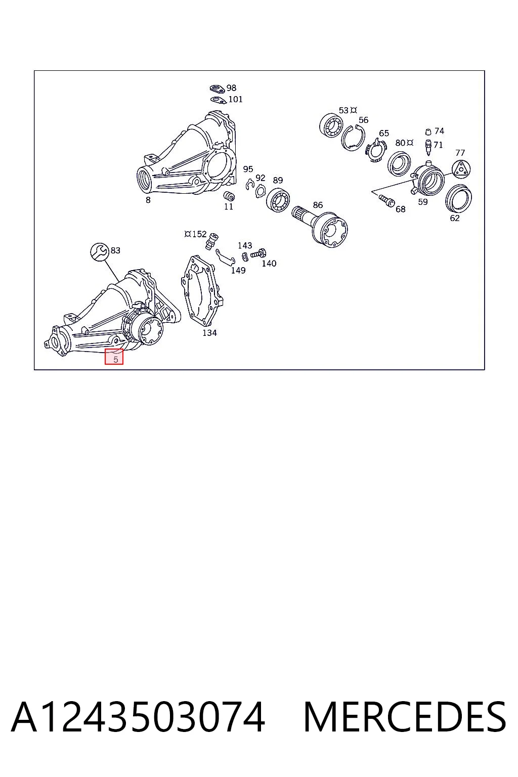 Grupo trasero A1243503074 MERCEDES
