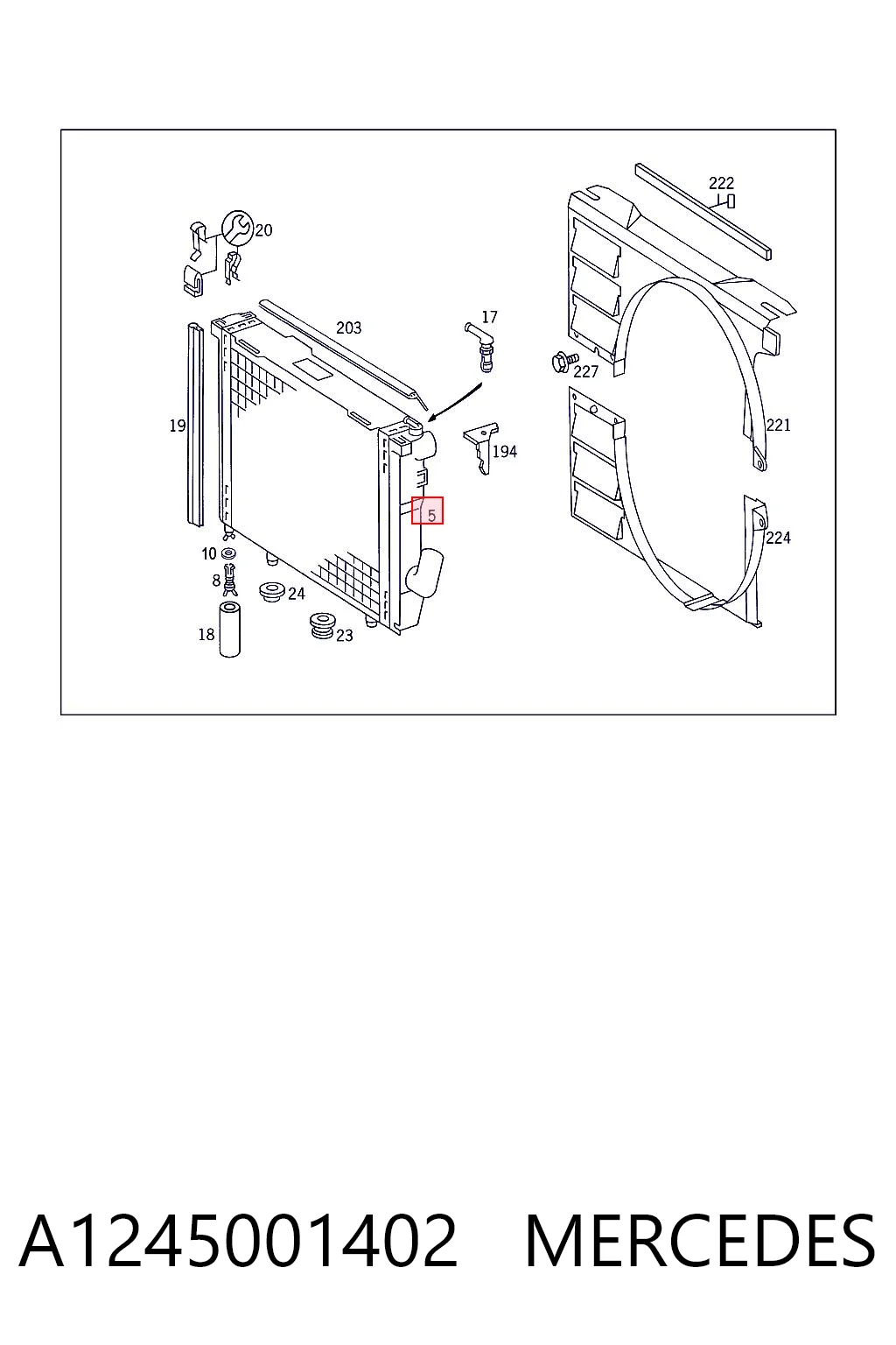 A1245001402 Mercedes