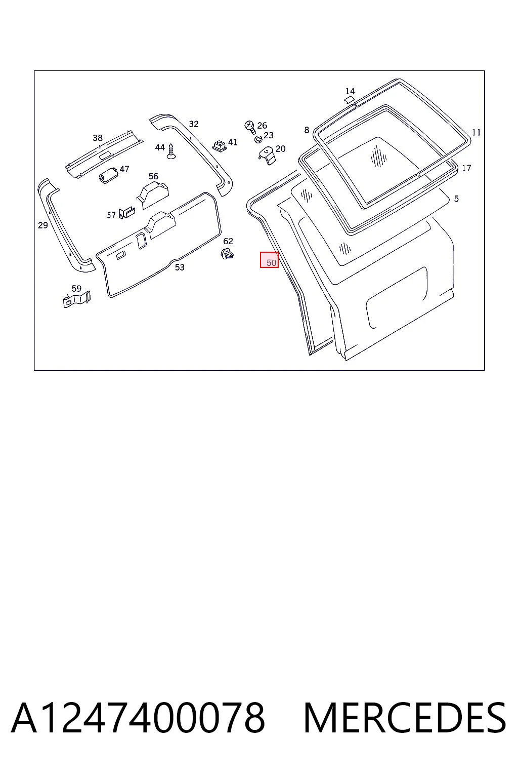 Comprar Junta del parabrisas Mercedes E  T124 a bajo precio