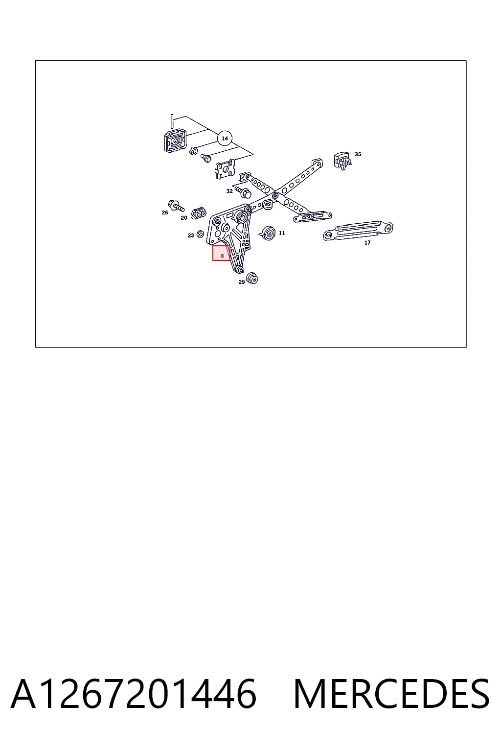 Comprar Mecanismo de elevalunas de la puerta delantera derecha Mercedes S  W126 a bajo precio