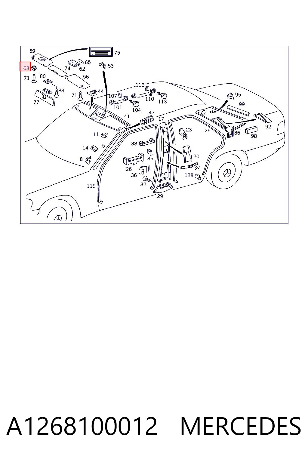 A1268100012 MERCEDES