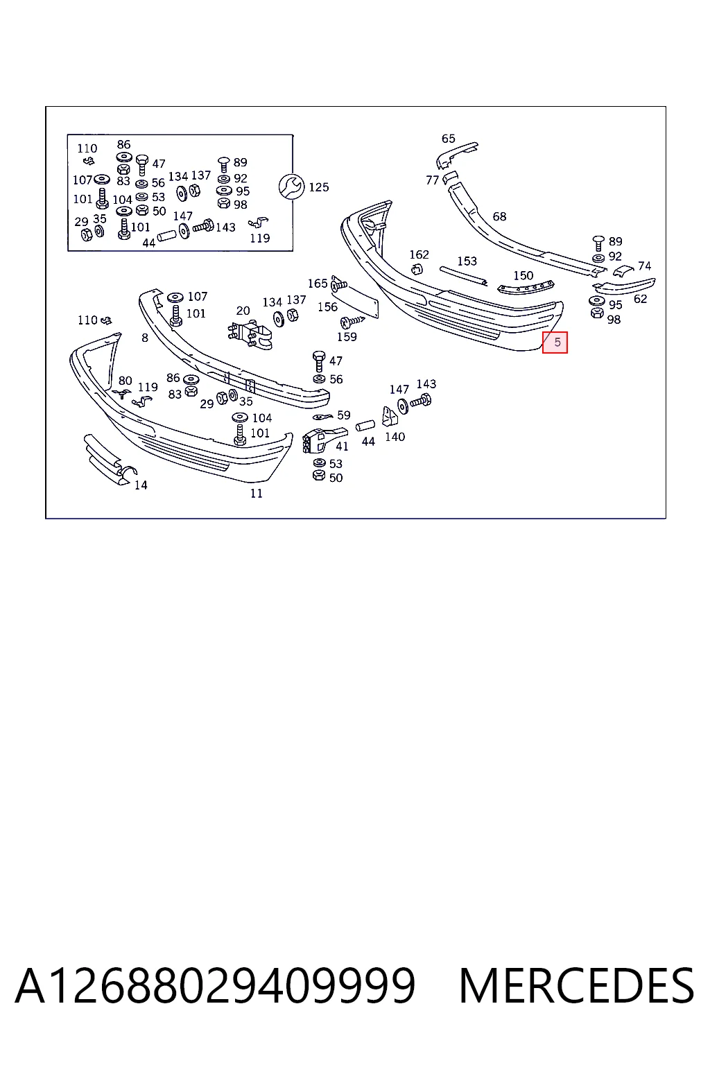 Comprar Parachoques delantero Mercedes S  W126 a bajo precio