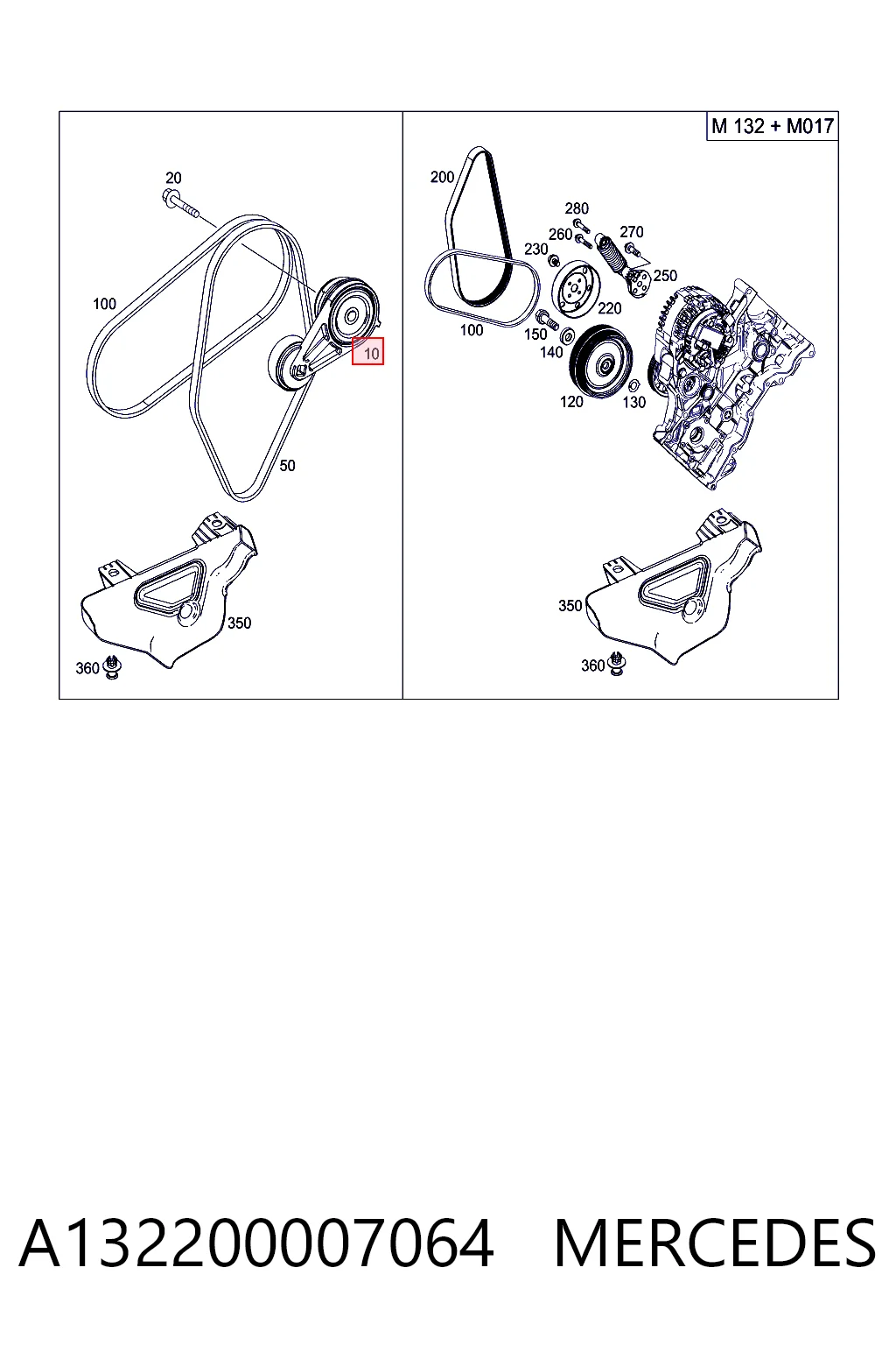 Tensor de la correa trapecial poli v para Smart FORTWO  (451)