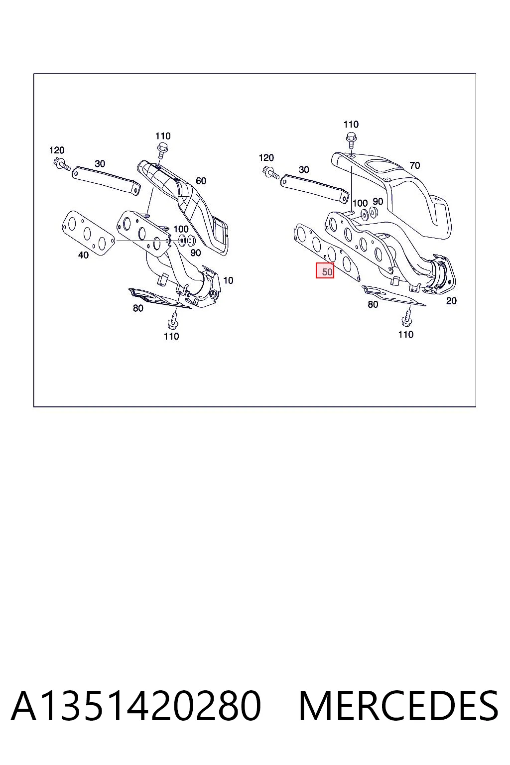 Junta de colector de escape Colt VII hatchback (2008-2012) original desde 8,88 €