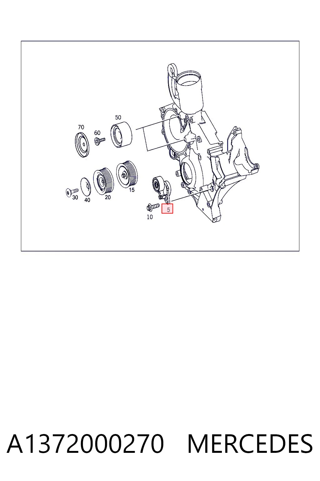 A1372000270 Mercedes Tensor de correa de alternador