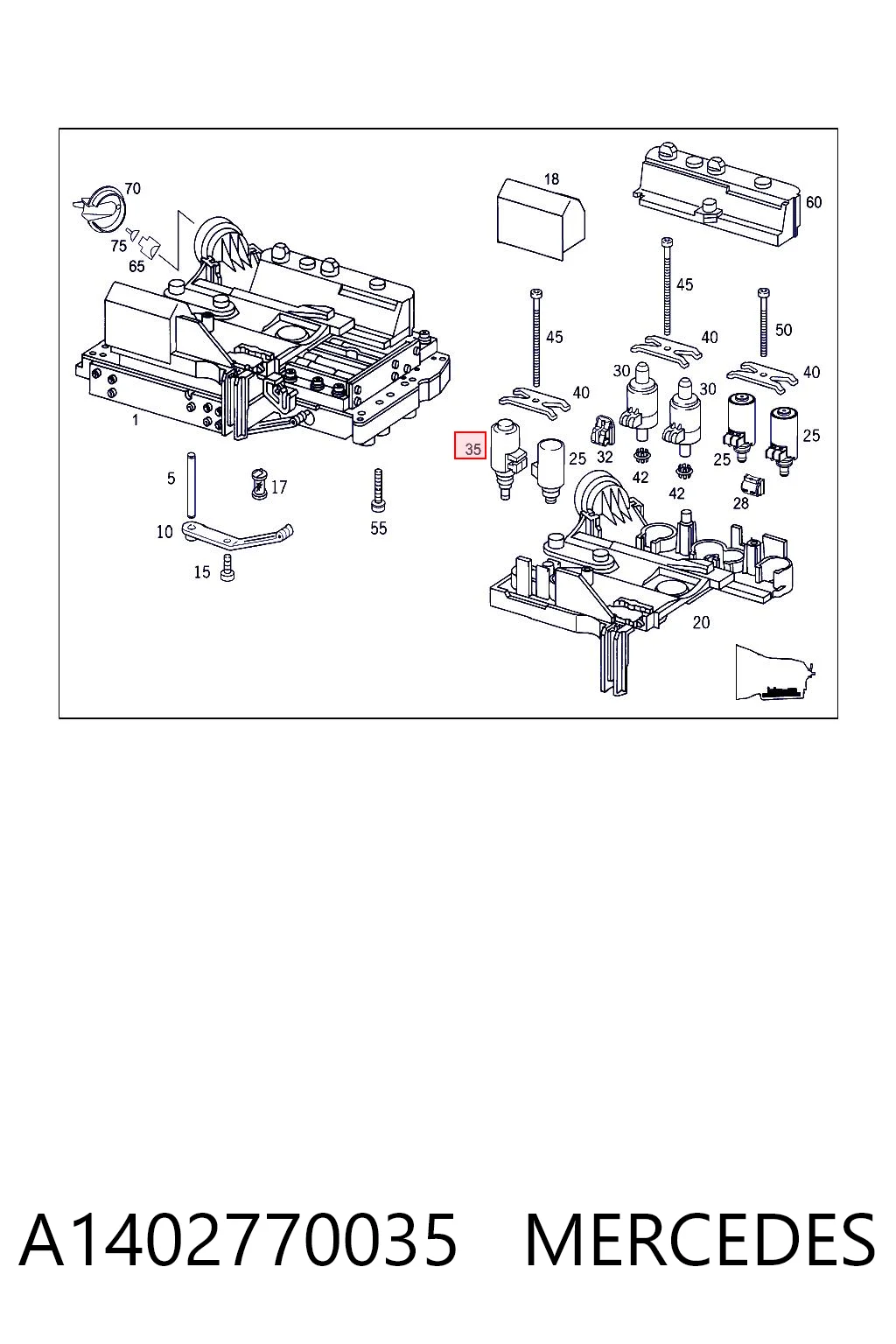Solenoide de transmisión automática VAG 1402770435