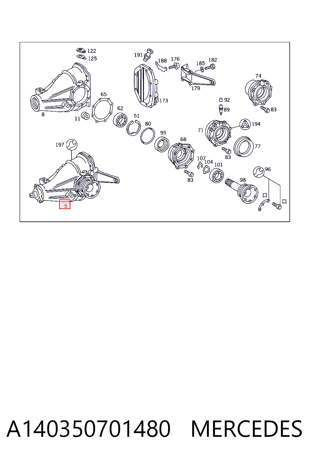 Comprar Grupo trasero Mercedes S  C140 a bajo precio