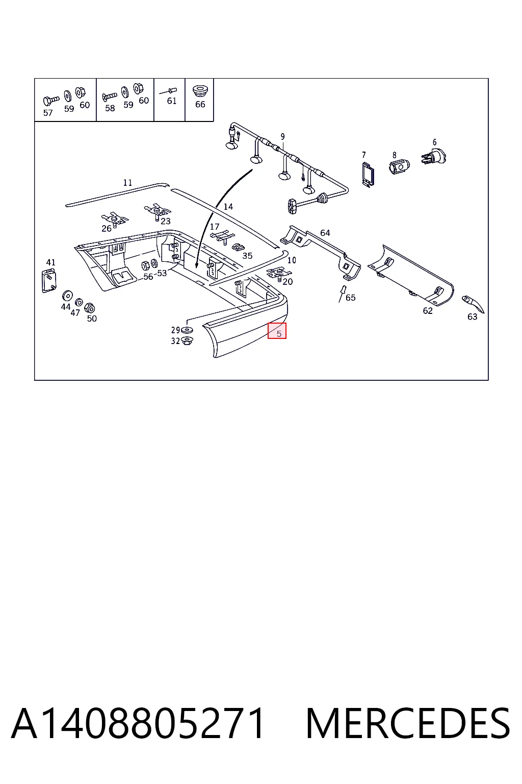 Comprar Parachoques trasero Mercedes S  C140 a bajo precio