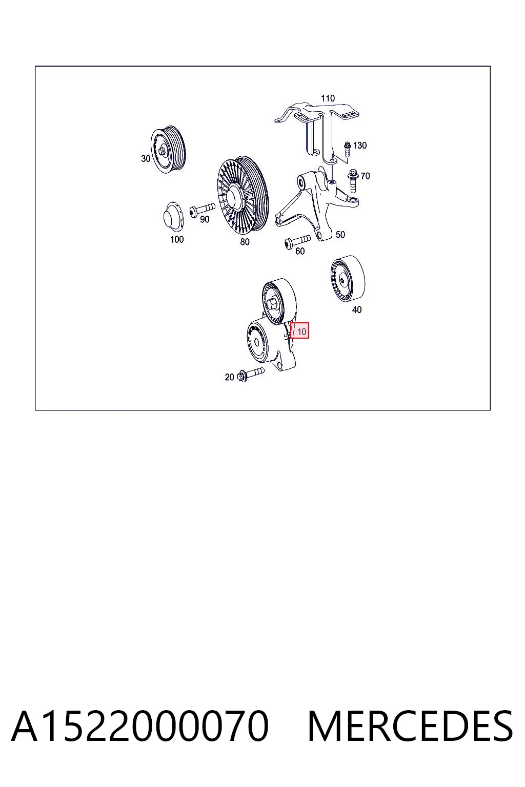 Comprar Tensor de correa de accesorios Mercedes S  C216 a bajo precio