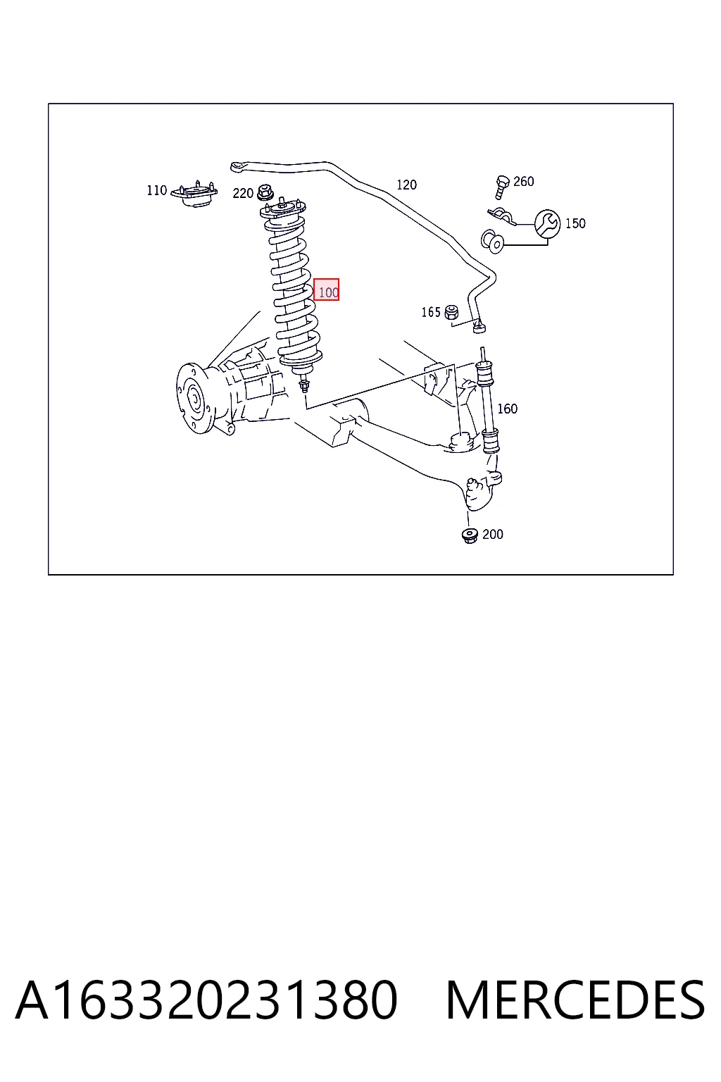 Amortiguadores posteriores Mercedes ML/GLE  (1998-2005)
