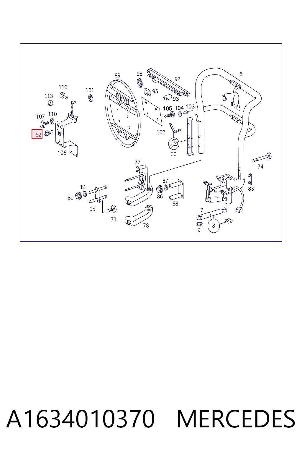 Perno de rueda para Mercedes Viano  (W639)