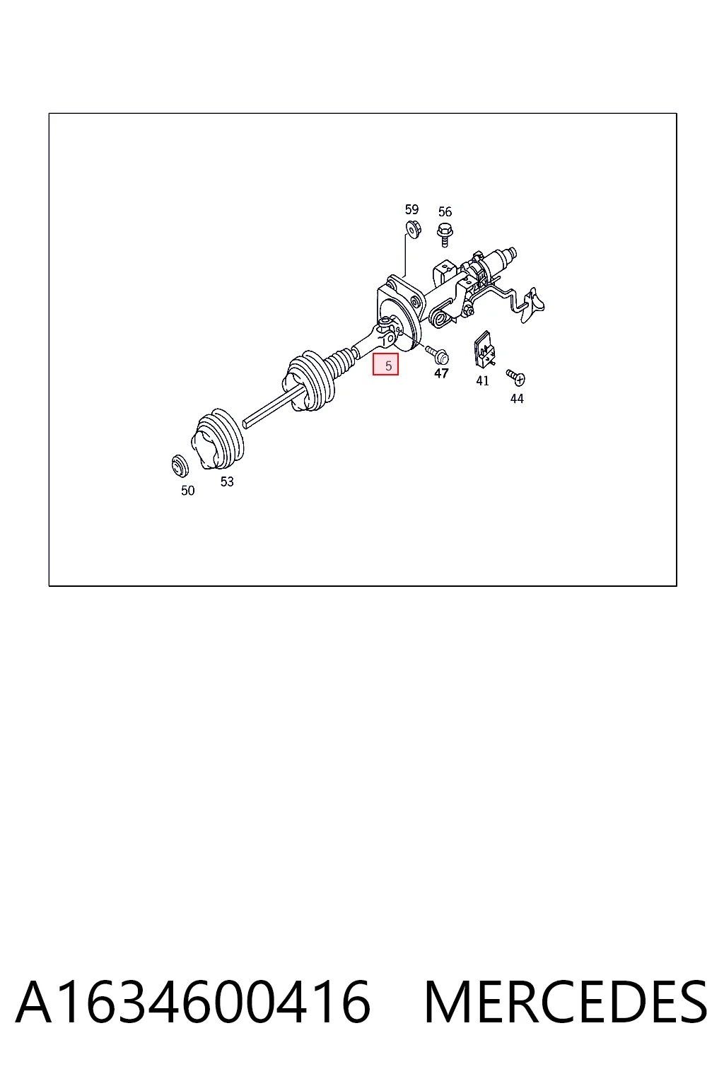 Columna de volante para Mercedes ML/GLE  W163
