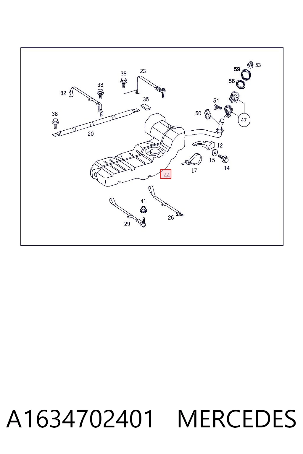 Comprar Depósito de combustible Mercedes ML/GLE  W163 a bajo precio