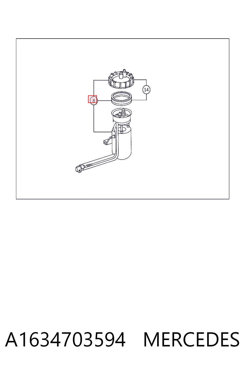 A1634703594 Mercedes Módulo de alimentación de combustible