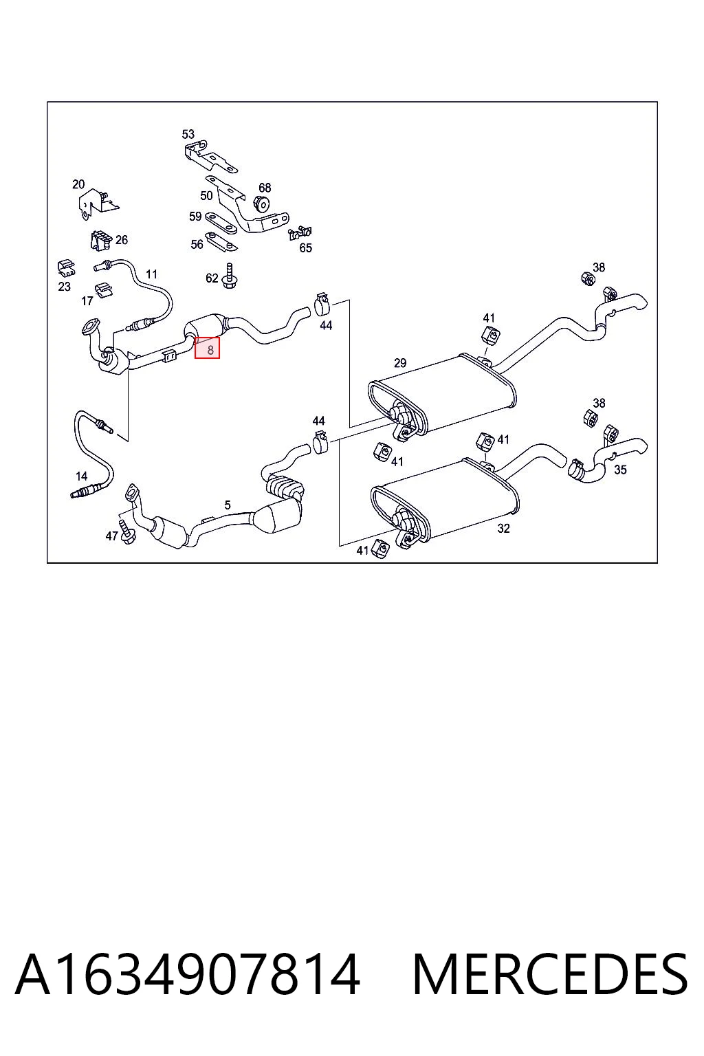 Catalizador de gasolina y diésel para Mercedes ML/GLE  W163