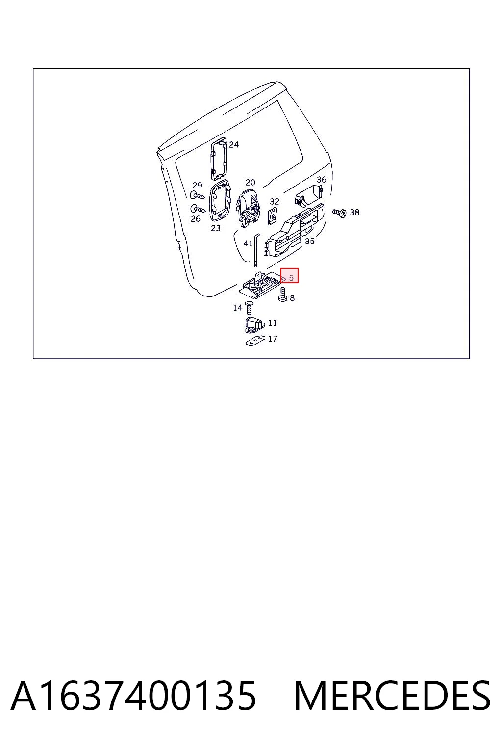 Comprar Cerradura de maletero Mercedes ML/GLE  W163