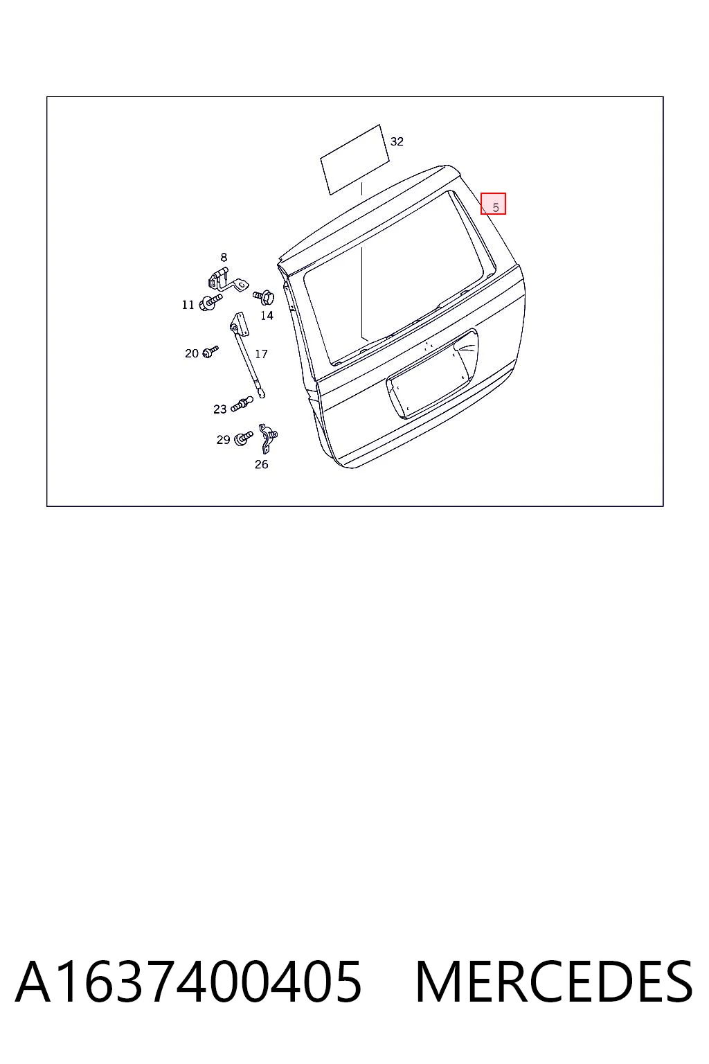 Puertas traseras Mercedes ML/GLE SUV (W163) (1998 - 2005) precio, desde 259,91 EUR