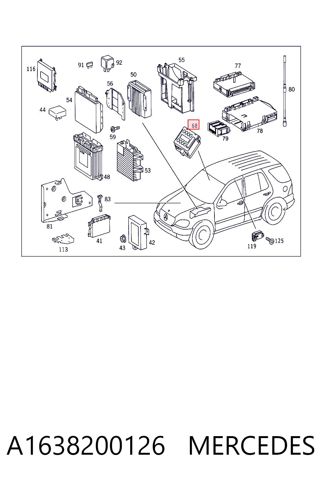 Sensor de lluvia Mercedes ML/GLE SUV (W163) (1998 - 2005) precio, desde 69,70 EUR