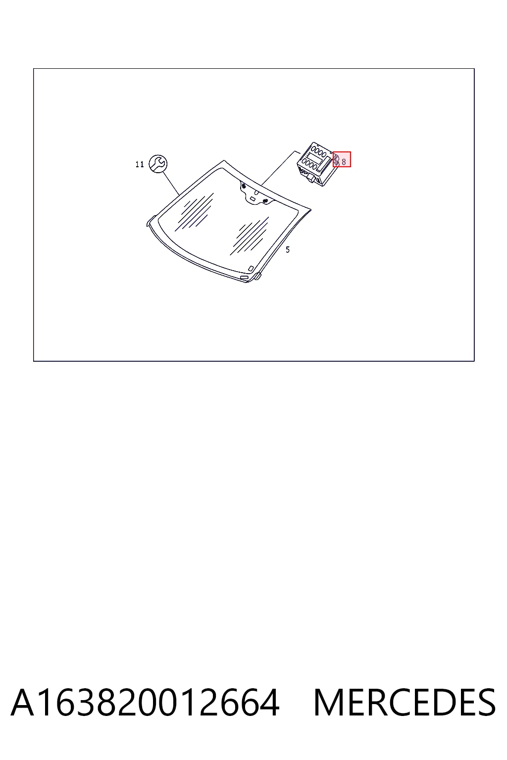 Sensor de lluvia para Mercedes ML/GLE W163