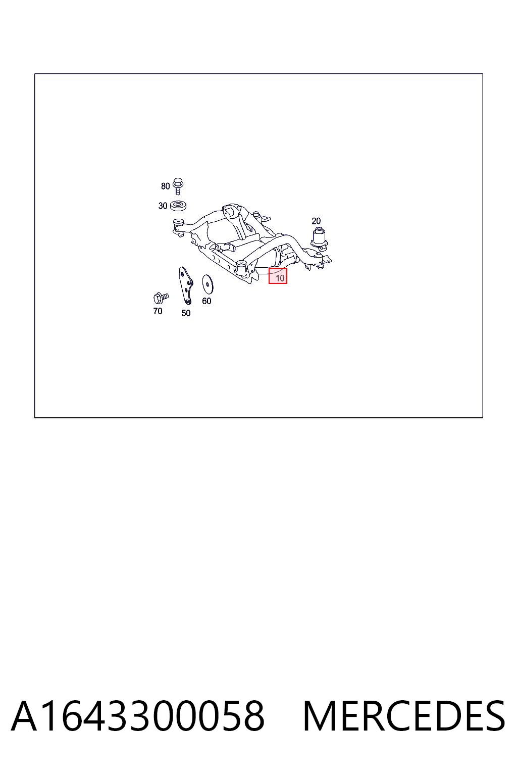Subchasis delantero para Mercedes ML/GLE  W164