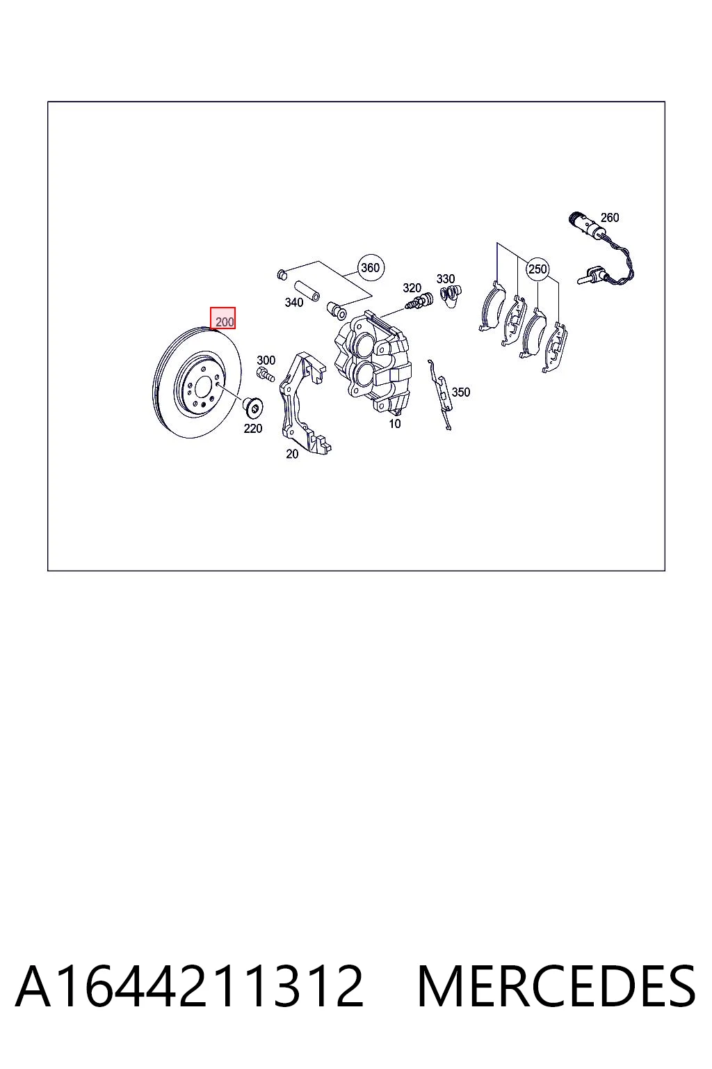 A1644211312 Mercedes Discos